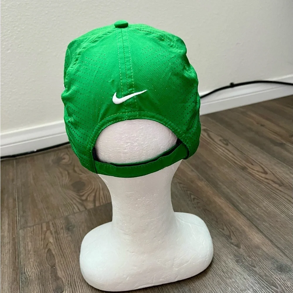 Green Nike Cap with White Logo